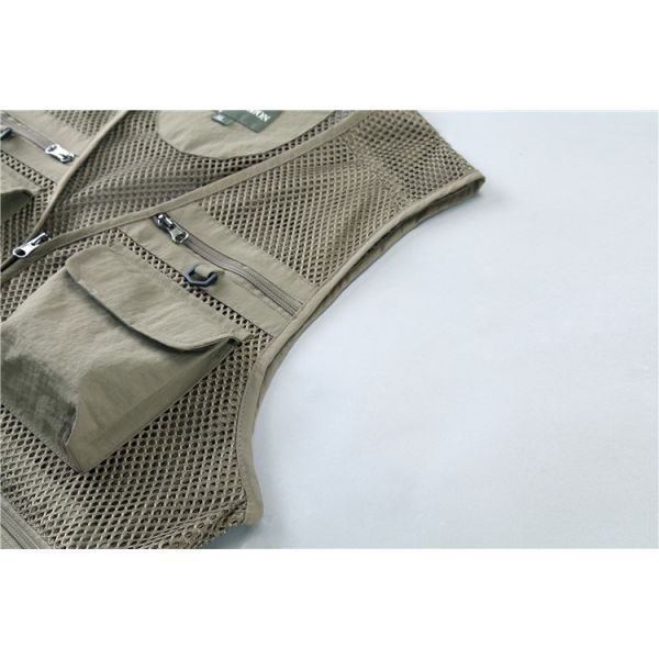Diseñador de verano Casual Biker Multi-pocket Mesh Utility Respirante Pesca sin mangas Tamaño más chalecos y chalecos para hombres
