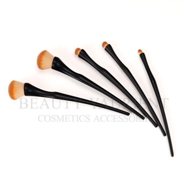 5pcs Boneybeauty Plastic Handle  Face Makeup Brush Set Anti Bac Long Lasting