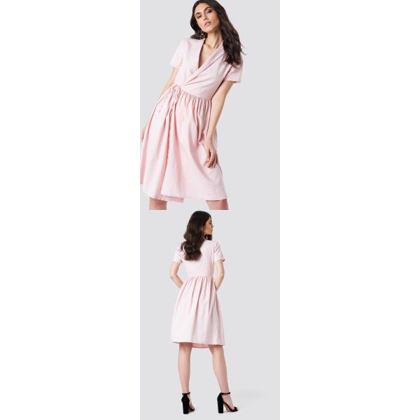 2018 New Arrivals Women Overlapped Midi Dress