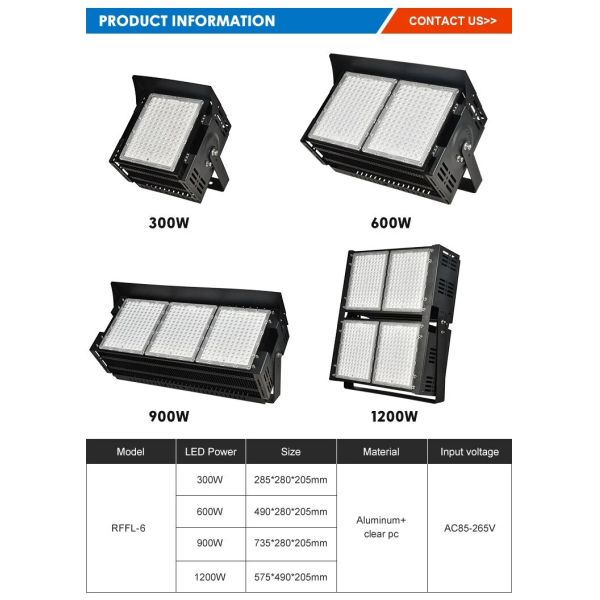 Водонепроницаемость IP65 светодиодное освещение стадиона светодиодное спортивное освещение для помещений 6500K