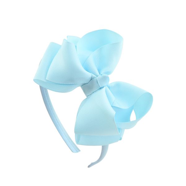 Latest Design Pure Handmade Green Ribbon Flower Hairband for Children Acceptable OEM