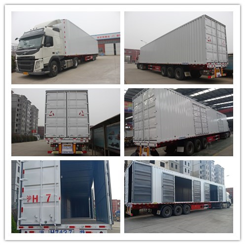 Customizable Steel 3 Axles 40ft Van Side Semi Trailer With Solid Construction