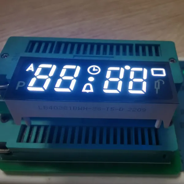 7 Segment LED Display 4 Digit Ultra White Common Anode for Built-in Oven Timer