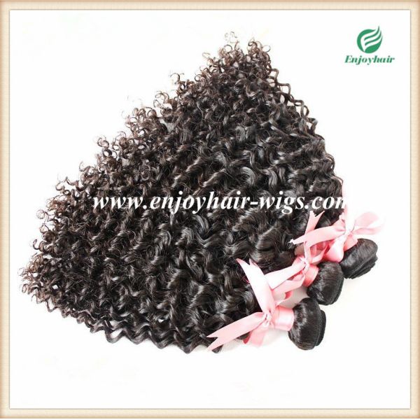 Brazilian 5A virgin remy hair weave ,natural color(can be dye) deep curly 10''-26''length