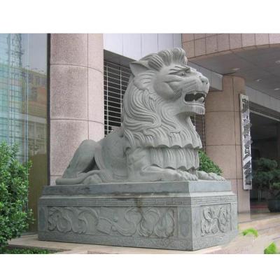 Escultura de Leão em Mármore Decorativa para Área Externa em Mármore de Granito Personalizada