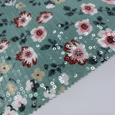 Home Textile Sequins Embroidery Fabric Garment M13-009
