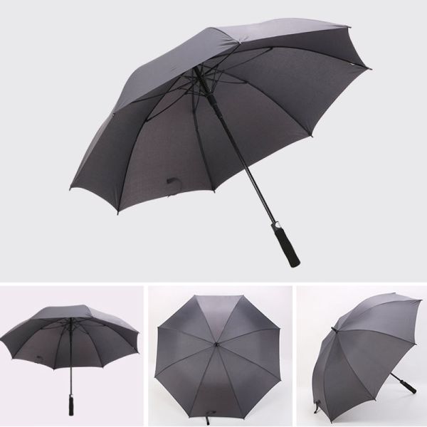 Minimanist Design Style Auto Open 30 Inch Windproof Pongee Golf Umbrella with Print Logo