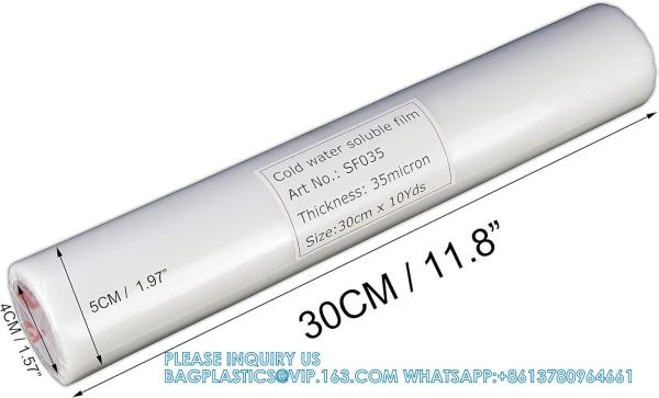 Wash Away Embroidery Stabilizer And Topping 35um Transparent Water-Soluble Film 10 Yards Roll