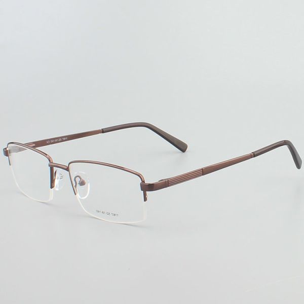 Half Frames 52 - 18 - 140 Anti Blue Light Male Retro Glasses