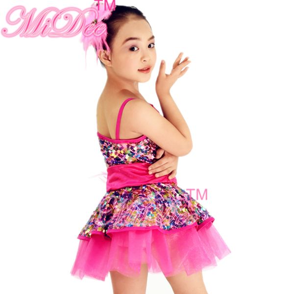Square Sequined In Rainbow Sparkle Leotard Under Dance Costume Outfit Professional Stage Competition Dance Costume