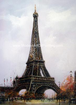 Impression Style Eiffel Tower Oil Painting On Canvas 50x60 Cm Home Decor
