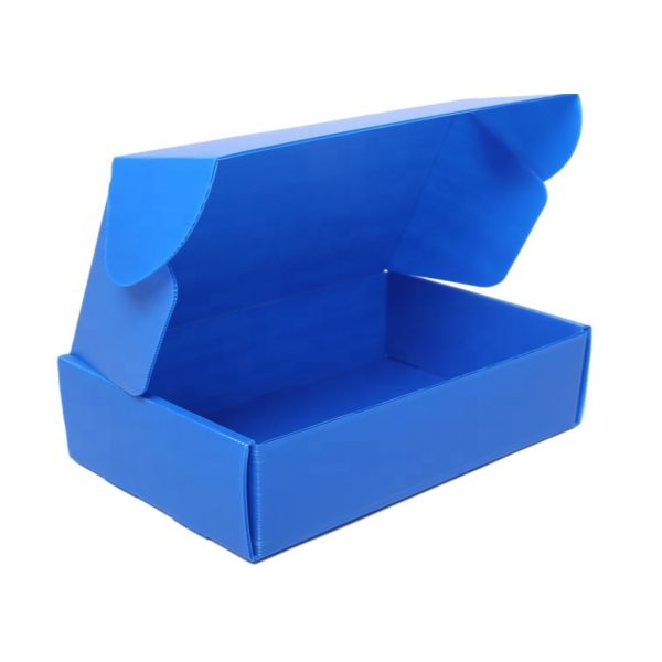 Collapsible Corrugated Plastic Storage Boxes With Lid , Flute Corrugated Polypropylene Boxes