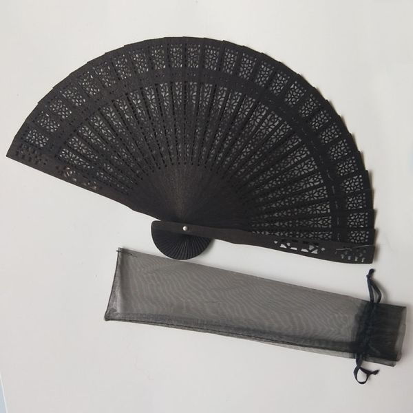 [I AM YOUR FANS] Hot Selling Sandalwood Fans No Fragrance Wood Fan With Box/Bag