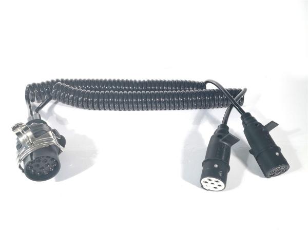 European Type Trailer Cable Spiral Coil 24v Nylon Plug OEM Standard