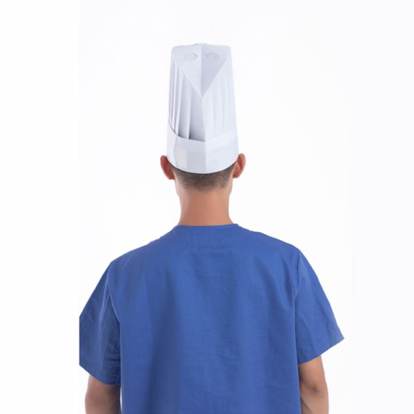 Hubei Haixin Chef Uniform Disposable Non Woven Round Chef Hat Adjustable Paper Chef Hat Kitchen Food Restaurants Bakery Hats