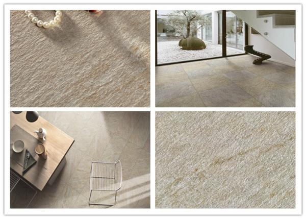 Sandstone Outdoor Porcelain Tile Yellow Beige Color Non Slip Acid Resistant