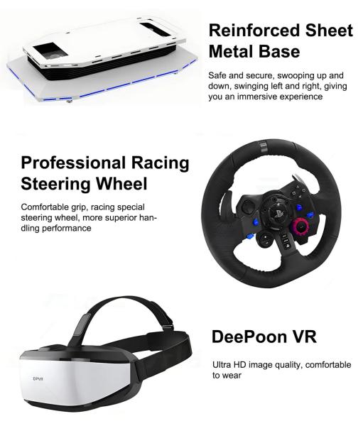1 Seat VR Car Racing Simulator 9D 220V Immersive With 42 Inch Screen