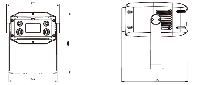 Репроектор Gobo угла пучка 35° 7CH DMX 100W на открытом воздухе