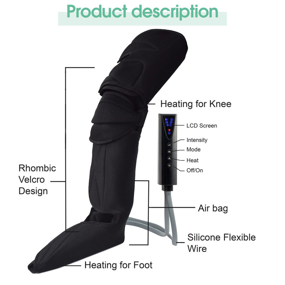 Air Relax Pressotherapy Machine Compression Foot Leg Massager Machine for Home With Air Bags