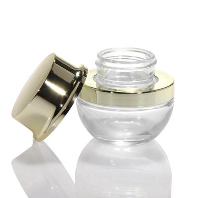Eco-friendly 30g 50g Custom Container Creme Cosmético Jar de vidro de prata com tampa
