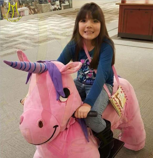Hansel 2018 commercial  large unicorn stuffed animal battery plush riding animals for indoor playground