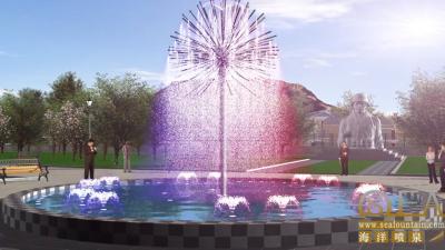 Bring Nature to Your Outdoor Space with a Round Dandelion Spray Fountain Weather Resistant