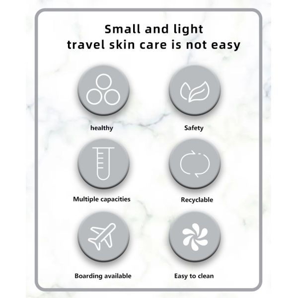 Frascos mal ventilados acrílicos com empacotamento 30g e 50g cosmético dos tampões