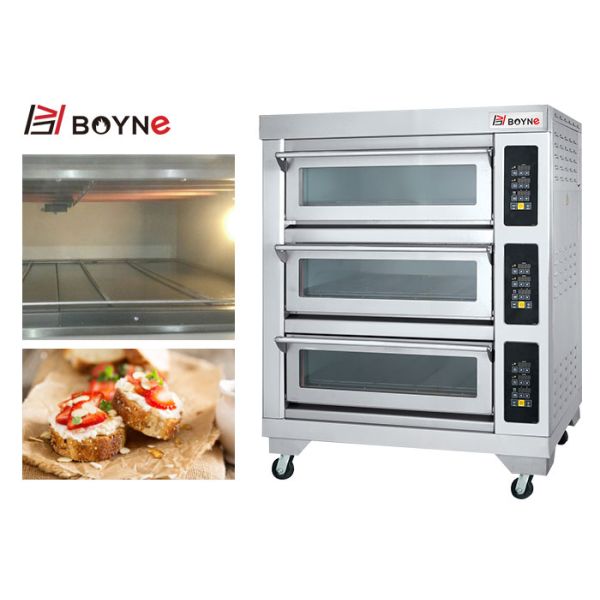 Electric Deck Oven One Deck Two Trays Bakery Equipment For Bread Shop Pizzeria