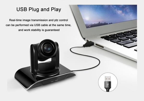 RS422 HD1080P PTZ Video Conference Camera 20X Optical Zoom 1/3 Inch Exmor CMOS