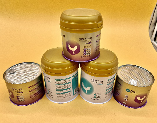 Impresión a medida de fábrica redonda de lujo caja de lata de té especias en polvo lata de café con tapa