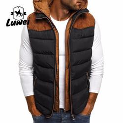 Customizado Zip Up Inverno Poliéster Utilidade Algodão Vestido Homem Quilted Capuzado Bomber com Capuz
