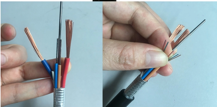 6 Core OPLC G652D Composite Hybrid Outdoor Fiber Optic Cable