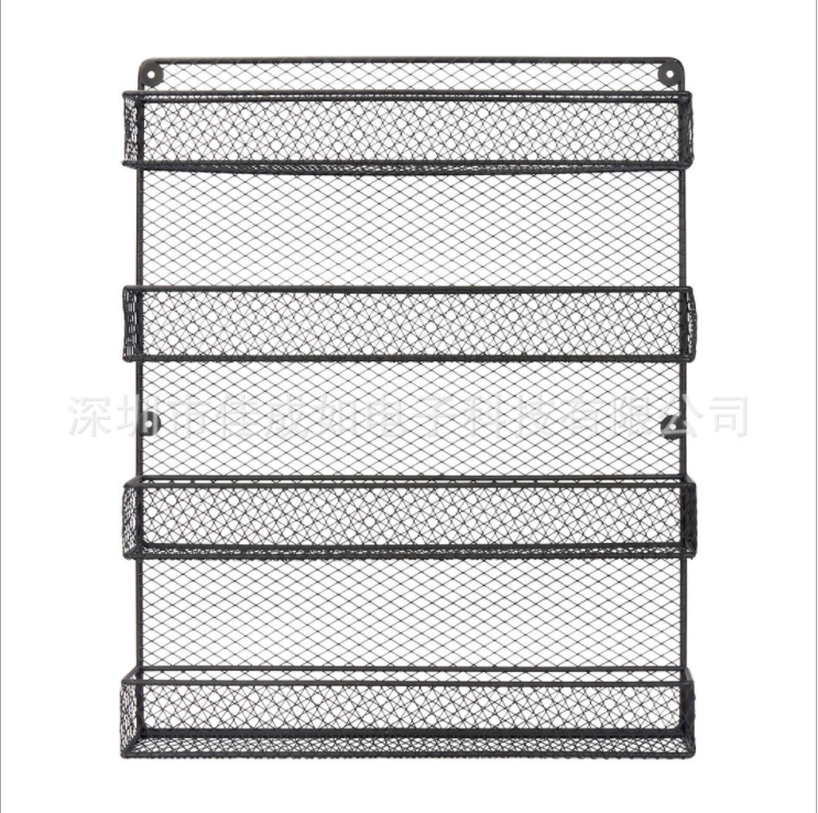 44cm Length Multipurpose Four Storey Steel Kitchen Basket Rack