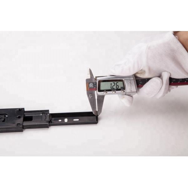 Black White Zinc Plated Full Extension Drawer Ball Bearing Slide for Modern Furniture