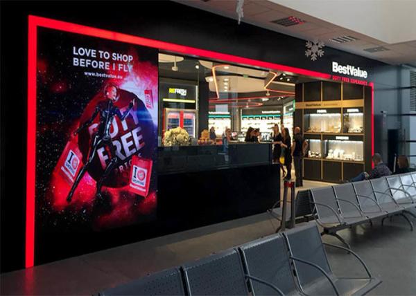 Indoor Fixed Led Billboard Display P2.6 Window Shop Advertising Slim LED Panel