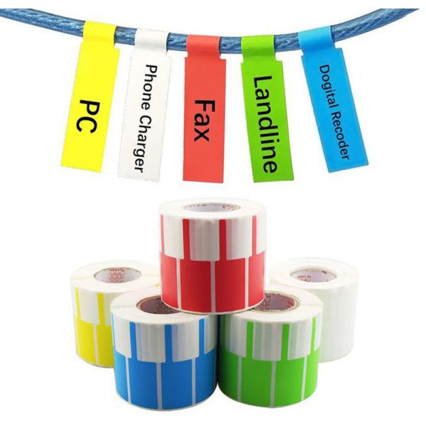 Waterproof Heat Resistant Wire Cable PVC Label Sticker Tags Marker