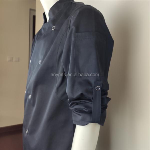 New Products waterproof oil repellent hotel uniform white long sleeves chef uniform coat