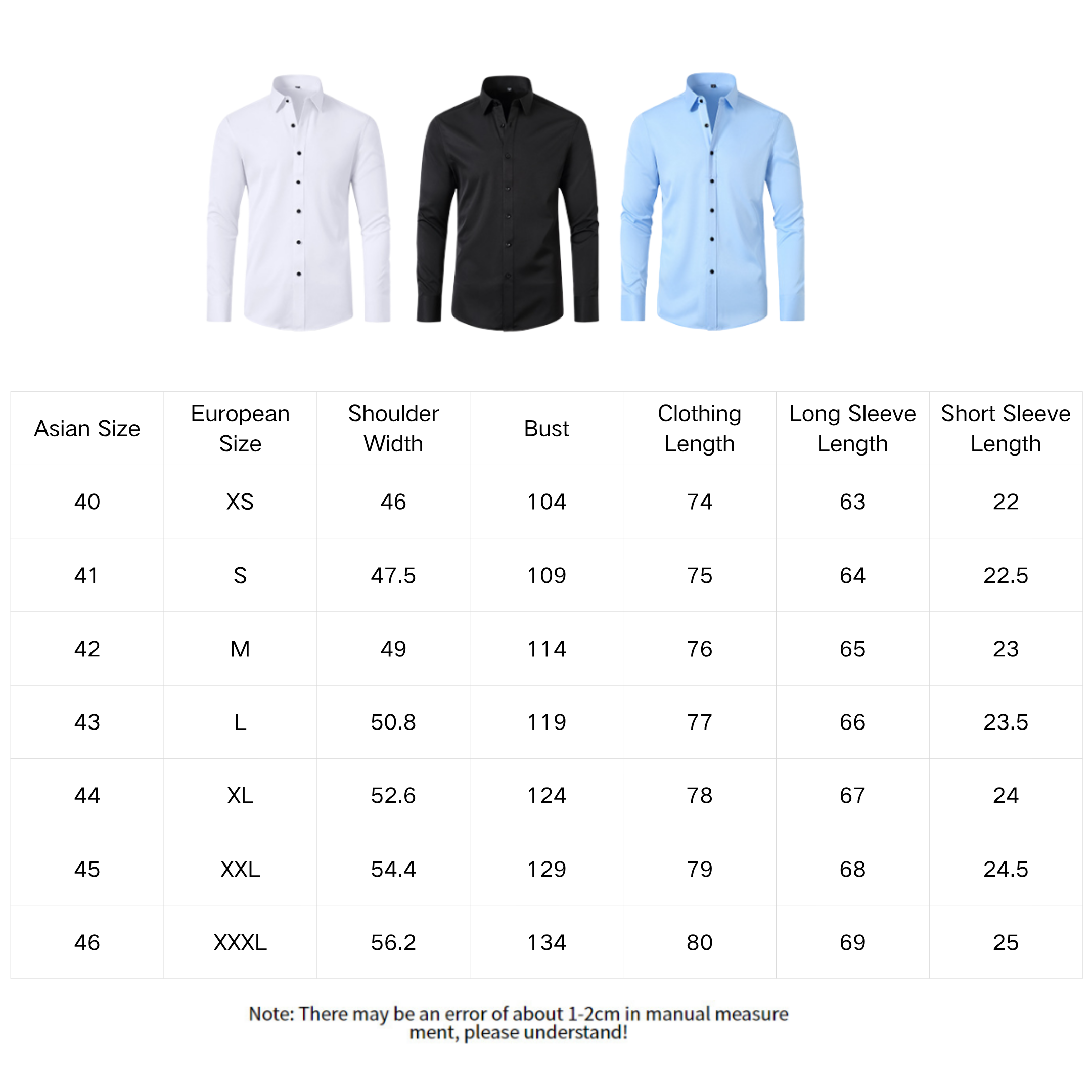 Slim Fit Mens Long Sleeved Shirt Wrinkle Resistant 4 Way Stretch Button Down Shirt