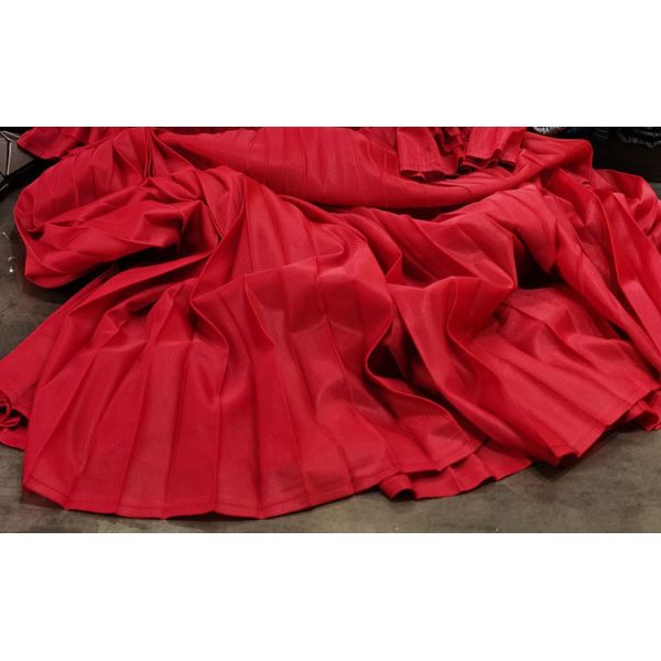 European Station Mid-Length Pleated Skirt New Fashion Neck Splicing Slim Dress Casual Chiffon Natural Waistline Day