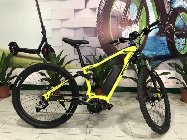 Fat Tire Ebike Mid Drive Full Suspension Bike 27.5 Bafang Motor Torque Sensor 48v 250w 8Ah