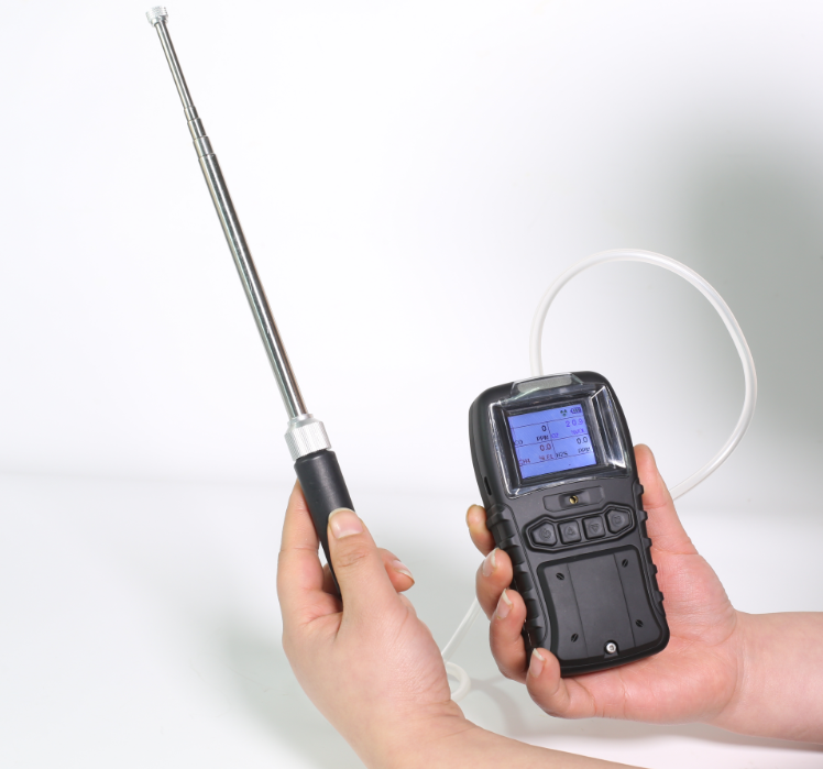 3.7V Rechargeable Battery Portable Gas Detector K60-IV For CO H2S LEL