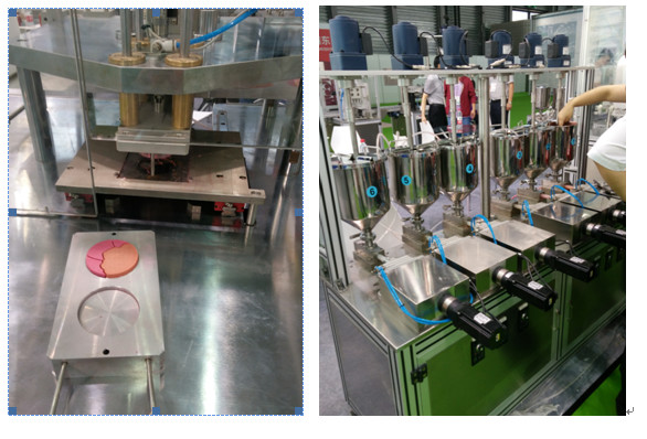 Máquina multicolora de la prensa del polvo del estado líquido, máquina cosmética de la prensa del polvo