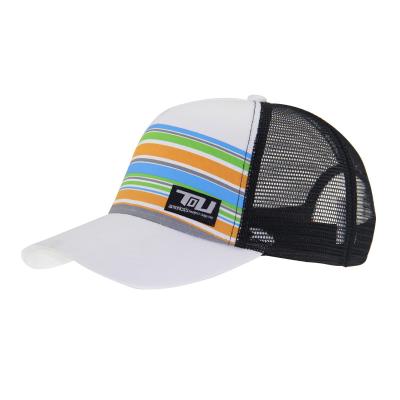 One Size Mid Profile Trucker Hat Colorful Trucker Hats Customed Stripes Printing