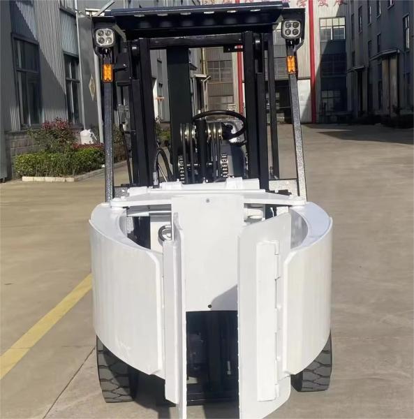 1.5ton 2ton 3000mm 4 Wheel Electric Forklift Truck With Paper Roll Clamp Adjustable rotation angle