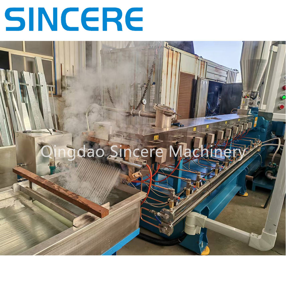 Plastic PP PE Twin Screw Extruder Pelletizing Line Extrusion Line PLC Control Fully Automatic