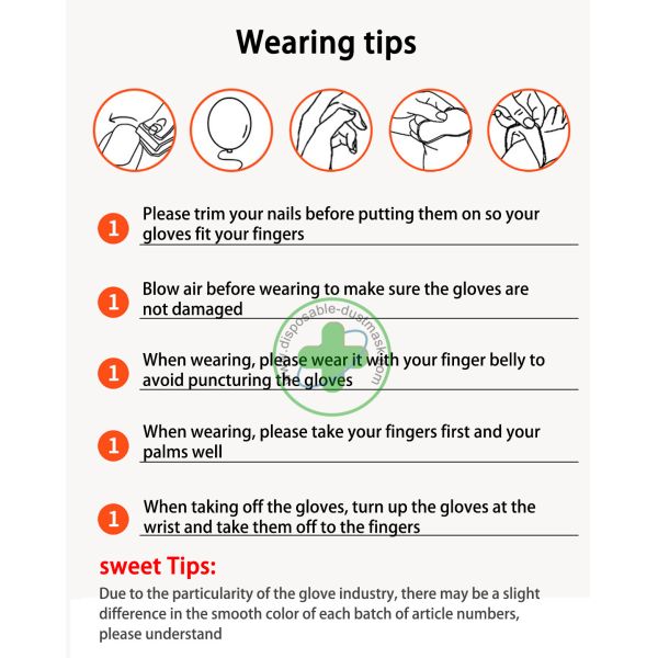 Disposable dingyin gloves food thickened rubber latex wear-resistant washing dishes household food check nitrile gloves