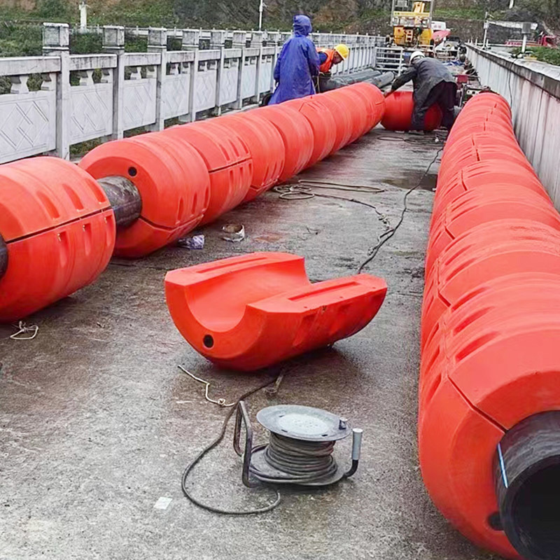 UV Protection LLDPE Material IALA Certified Hose Floats Pipe Floater for Dredging Projects