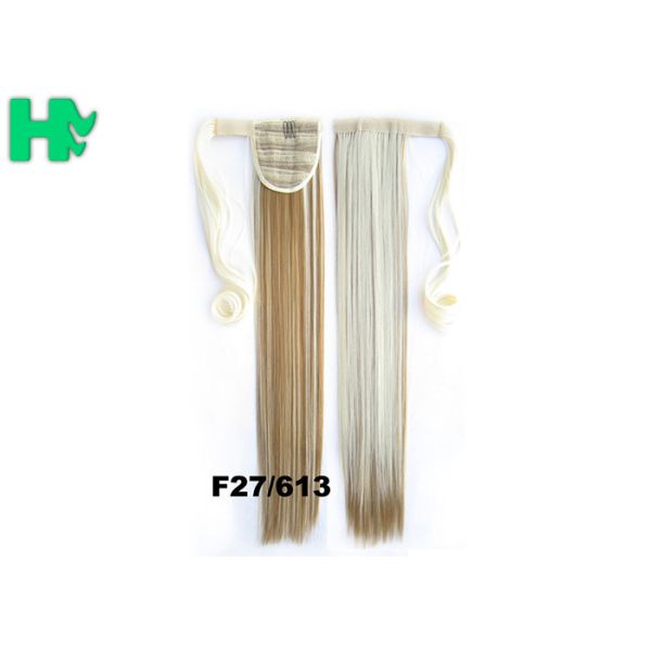 Soft Bond Long Synthetic Heat Resistant Hair Extensions Silky Straight 20 Inch