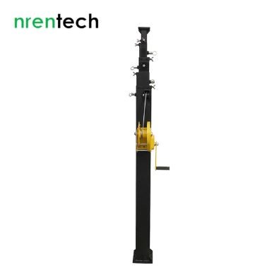 6m manual winch crank telescopic mast/ steel materials/50kg~100kg payloads-NR-G1750-6000