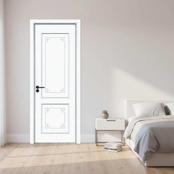 Soundproof Heat Insulated Hollow Composite WPC Interior Door with Moisture Resistance and Custom Finishes for Modern Interior Applications
